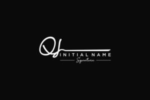 Initial QS signature logo template vector. Hand drawn Calligraphy lettering Vector illustration.