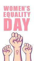 Womens equality day background poster design vector