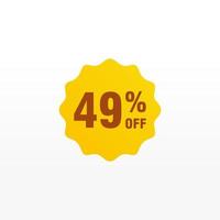 49 discount, Sales Vector badges for Labels, , Stickers, Banners, Tags, Web Stickers, New offer. Discount origami sign banner.