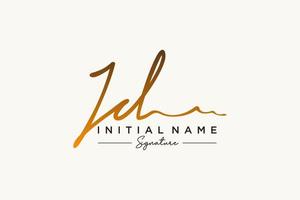 Initial JD signature logo template vector. Hand drawn Calligraphy lettering Vector illustration.