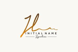 Initial JL signature logo template vector. Hand drawn Calligraphy lettering Vector illustration.