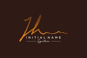 Initial JH signature logo template vector. Hand drawn Calligraphy lettering Vector illustration.