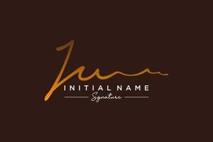 Initial JU signature logo template vector. Hand drawn Calligraphy lettering Vector illustration.