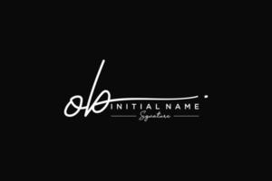 Initial OB signature logo template vector. Hand drawn Calligraphy lettering Vector illustration.