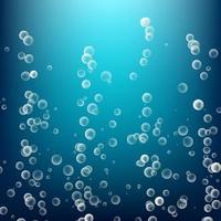 Bubbles In Water. 3d Realistic Deep Water Bubbles. Circle And Liquid, Light Design. vector