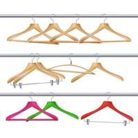 Wooden Clothes Hangers Vector