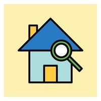 Searching Real Estate Filled Icon vector