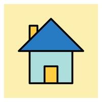 House Real Estate Filled Icon vector