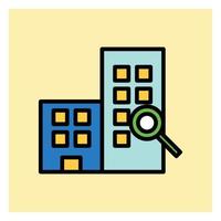 Searching Real Estate Filled Icon vector