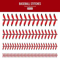 Baseball Stitches Vector Set