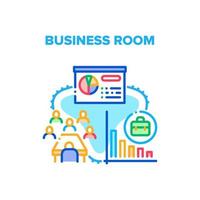 Business Room Vector Concept Color Illustration