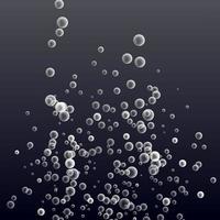 Underwater Fizzing Air Bubbles Vector. Deep Water. Circle And Liquid, Light Design. Fizzy Sparkles In Sea, Ocean. Realistic Illustration vector