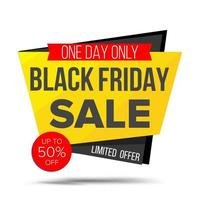 Black Friday Sale Banner Vector. Shopping Background. Discount Special Offer Sale Banner. Isolated Illustration vector