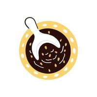 soy sauce. hand drawn vector illustration in flat style