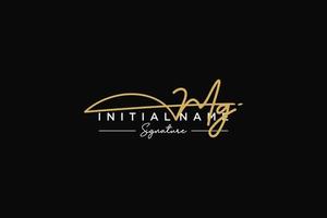 Initial MG signature logo template vector. Hand drawn Calligraphy lettering Vector illustration.