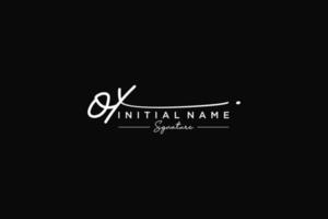 Initial OX signature logo template vector. Hand drawn Calligraphy lettering Vector illustration.