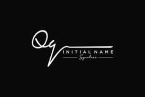 Initial QQ signature logo template vector. Hand drawn Calligraphy lettering Vector illustration.