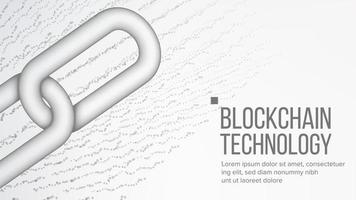vector de cadena de bloques concepto de negocio de cooperación. activo digital. tecnología futurista hud. ilustración financiera