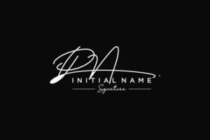 Initial PN signature logo template vector. Hand drawn Calligraphy lettering Vector illustration.