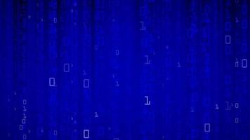 Binary Background. Streaming Binary Code. Coding Or Hacker Concept. Vector Illustration