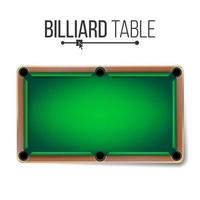 Realistic Billiard Table Vector. American Pool Table. Sport Theme. Top View. Isolated On White Illustration vector