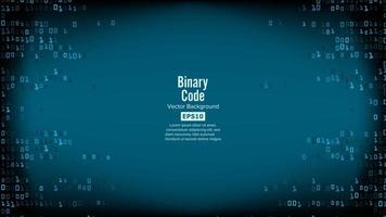 Binary Code Background Vector. High-Tech Matrix Background With Digits vector