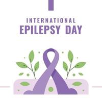 International Epilepsy Day Background With Ribbon-06 vector