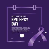 International Epilepsy Day Background With Ribbon-02 vector