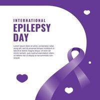 International Epilepsy Day Background With Ribbon-05 vector