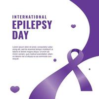 International Epilepsy Day Background With Ribbon-01 vector