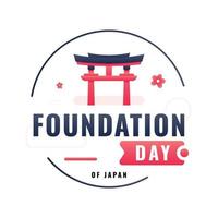 Japan National Foundation Day Background With Elegant Design vector