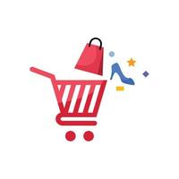 Online shopping concept. Illustration shopping online with smartphone vector