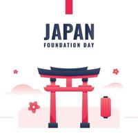 fondo del día de la fundación nacional de japón con un diseño elegante vector