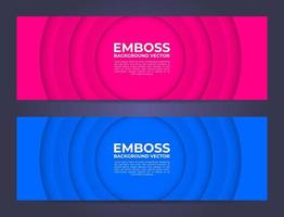 Minimalist abstract banner vector, modern embossed background with empty space vector