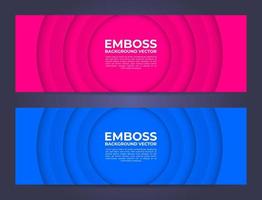 Minimalist abstract banner vector, modern embossed background with empty space vector