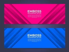 Minimalist abstract banner vector, modern embossed background with empty space vector