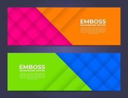 Minimalist abstract banner vector, modern embossed background with empty space vector