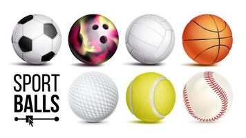 Sport Balls Set Vector. Isolated Illustration vector