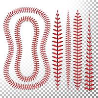 Baseball Stitches Vector Set