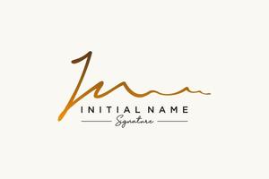 Initial JN signature logo template vector. Hand drawn Calligraphy lettering Vector illustration.