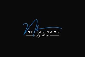 Initial NS signature logo template vector. Hand drawn Calligraphy lettering Vector illustration.