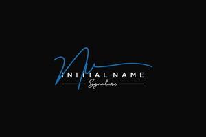 Initial NV signature logo template vector. Hand drawn Calligraphy lettering Vector illustration.