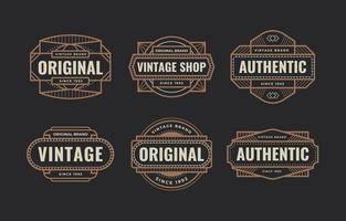 conjunto de placa vintage vector