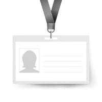 Realistic Identification Card Vector Template