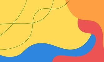 Beautiful Vector Abstract Background Yellow, Red, Blue Orange