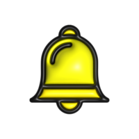 cloche d'or 3d png