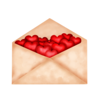 illustration de l'enveloppe de la saint valentin png