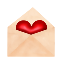 illustration de l'enveloppe de la saint valentin png