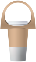 Coffee cup holder mockup png