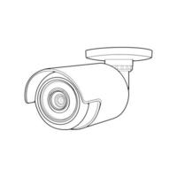 Cctv in line art vector style, isolated on white background. Cctv in line art vector style for coloring book.